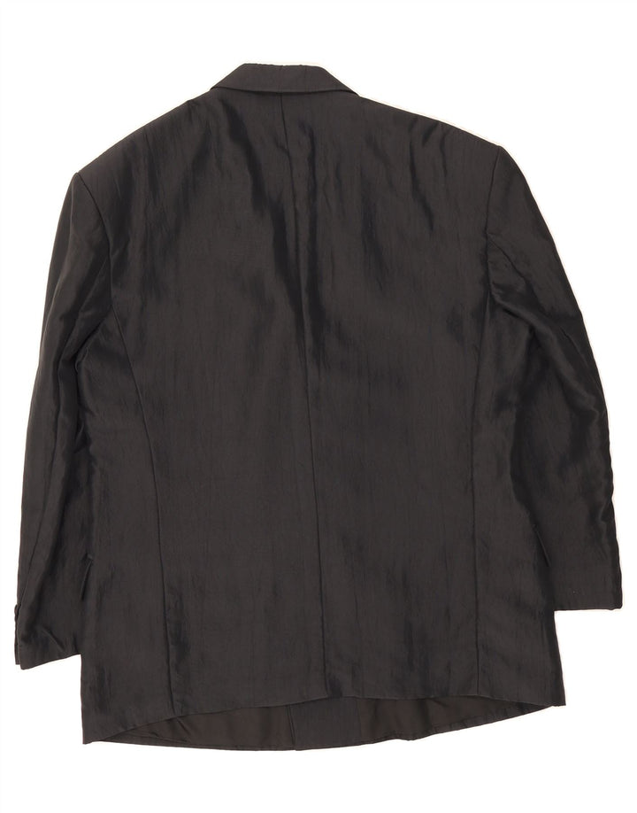 STUDIO COLETTI Mens Double Breasted Blazer Jacket UK 40 Large Black Vintage Studio Coletti and Second-Hand Studio Coletti from Messina Hembry 