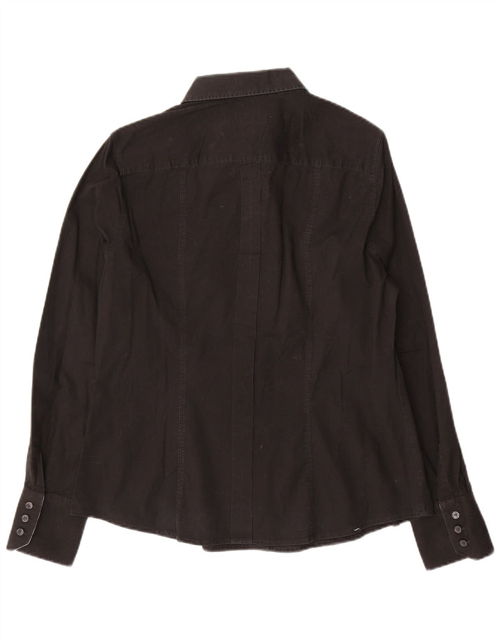 Trussardi Jeans Chemise Femme IT 48 XL Noir Coton