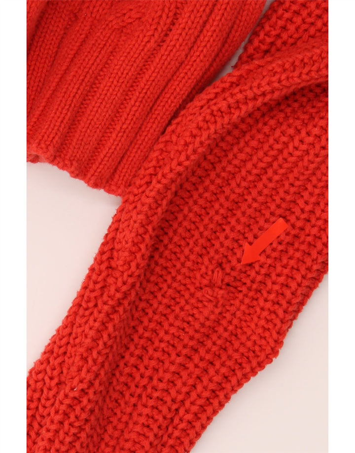 ESPRIT Womens Crop Oversized Crew Neck Jumper Sweater UK 10 Small Red Vintage Esprit and Second-Hand Esprit from Messina Hembry 