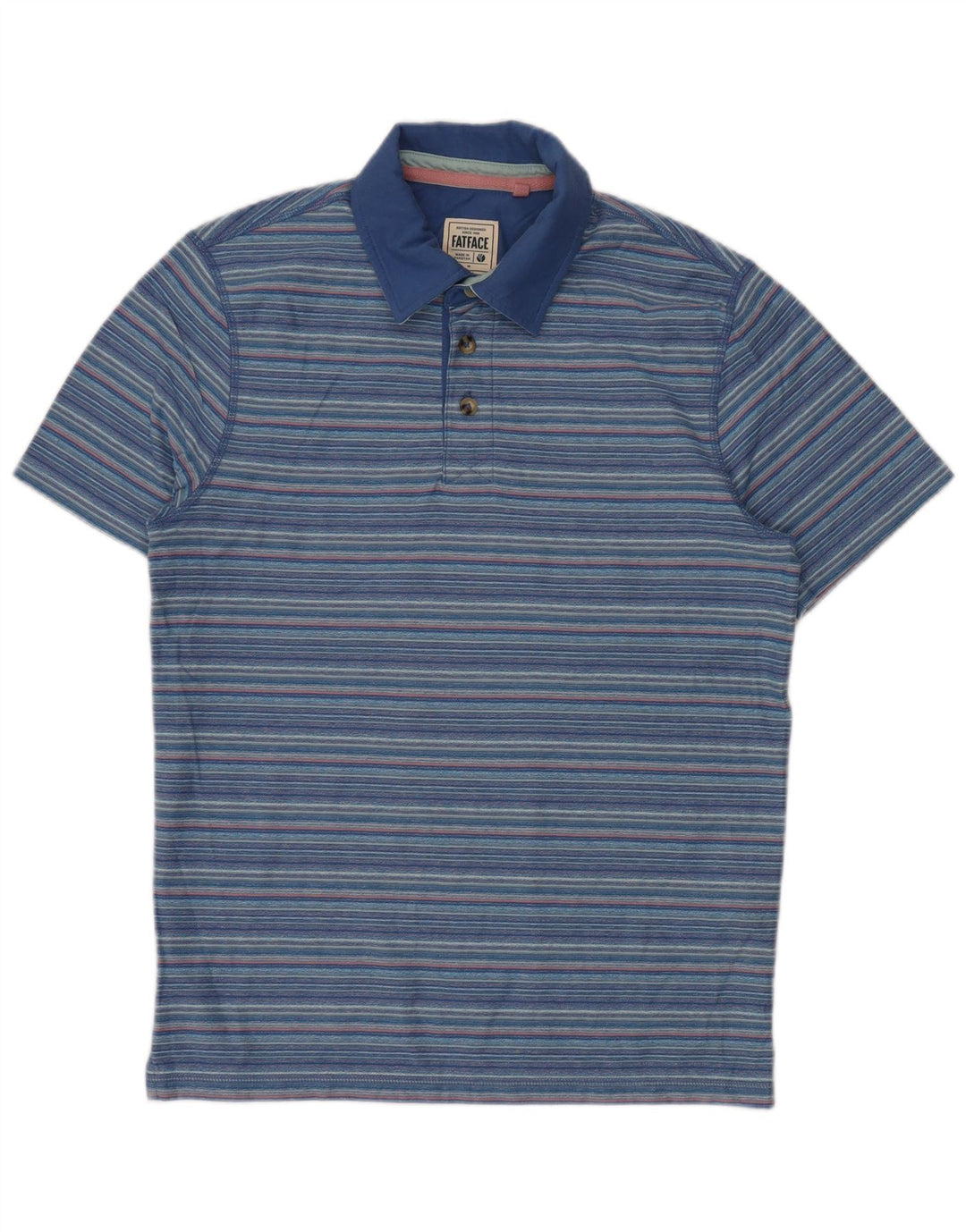 FAT FACE Polo Homme Bleu Moyen Rayé Coton