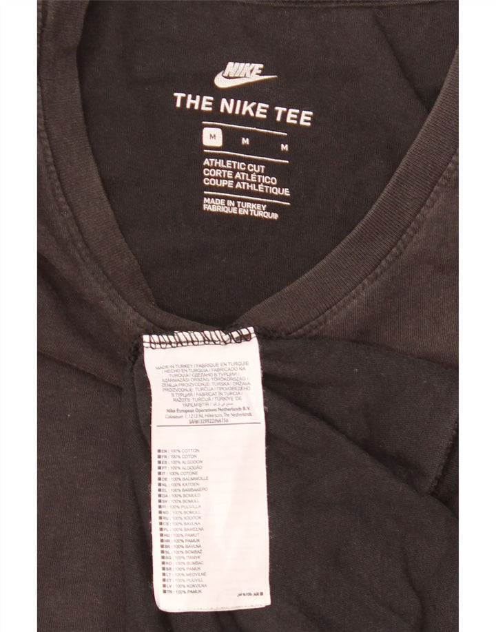 Nike T-shirt coupe athlétique pour homme en coton noir moyen