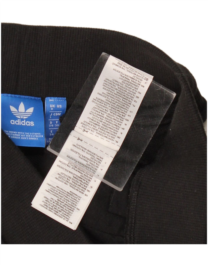 Adidas Pantalon de survêtement pour femme UK 8 Small Noir Coton