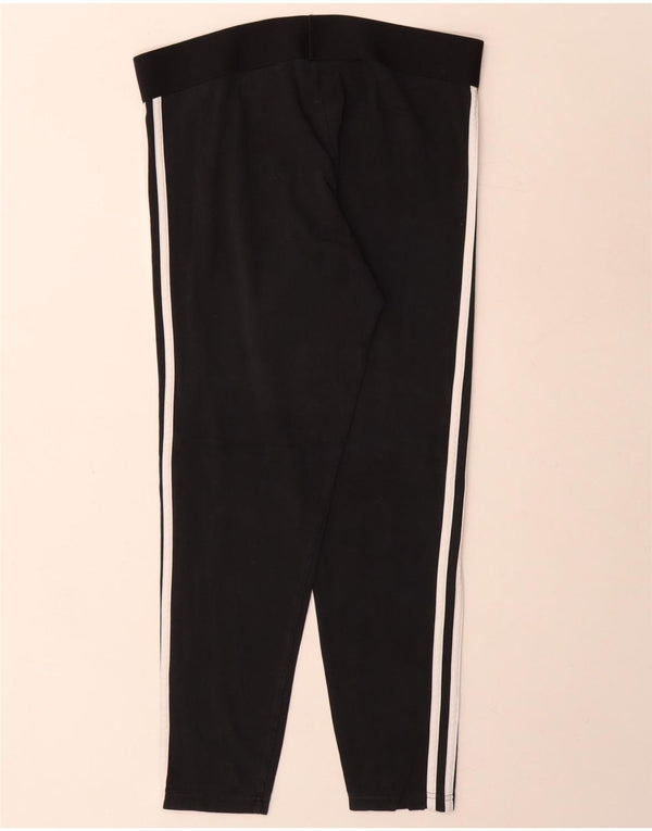 Adidas Leggings Femme UK 16/18 Large Noir Coton