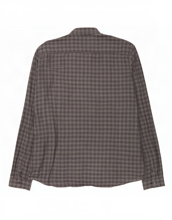 Calvin Klein Chemise cintrée pour homme 2XL en coton vichy gris
