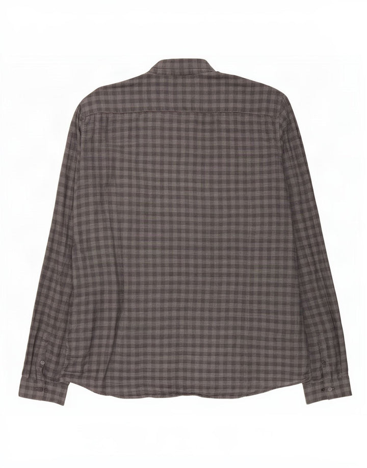 Calvin Klein Chemise cintrée pour homme 2XL en coton vichy gris