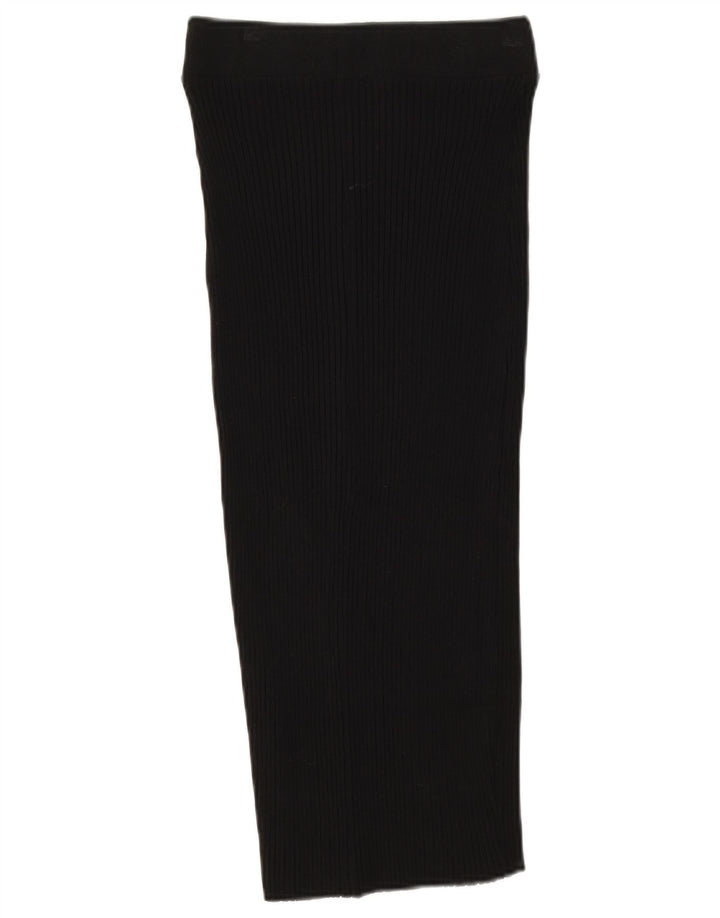 Zara Femme Jupe Midi En Tricot Moyen W28 Noir