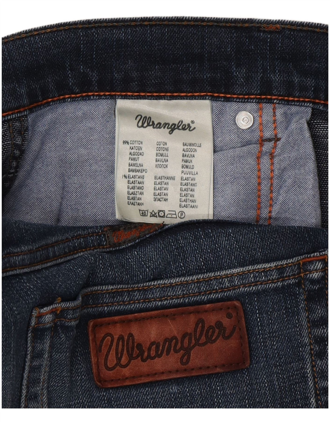 Wrangler Jean droit homme W34 L30 bleu coton