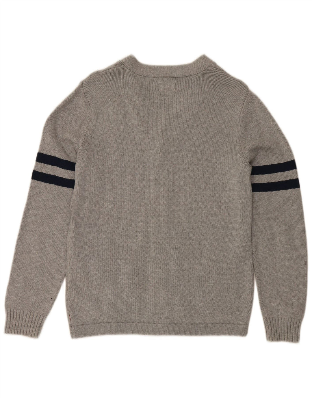 Levi's Cardigan Sweater Small Homme Gris Rayé Coton