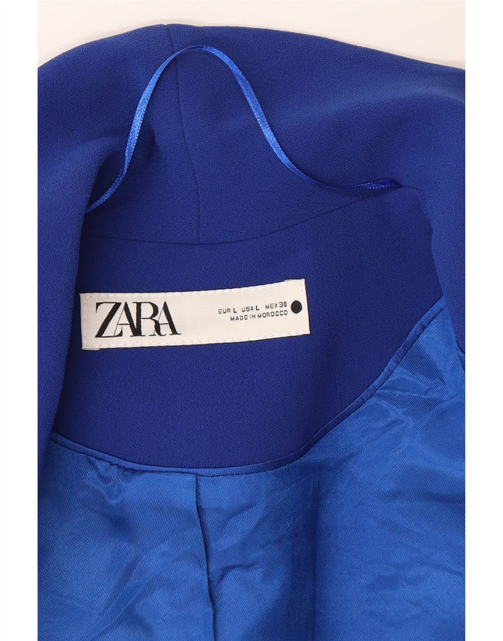Zara Veste blazer 1 bouton pour homme UK 40 Large Bleu Viscose