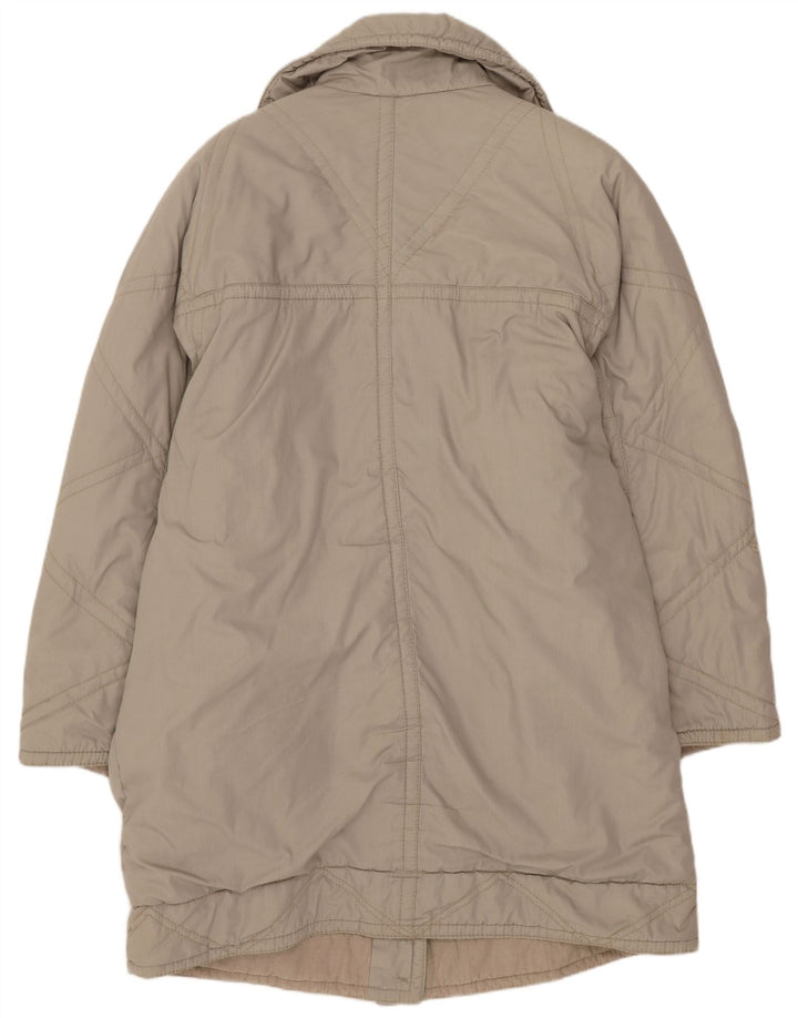 vintage Femme Manteau surdimensionné EU 40 Polyester Beige Moyen