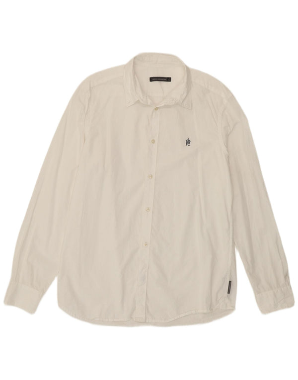 French Connection Chemise Homme Large Blanc Coton