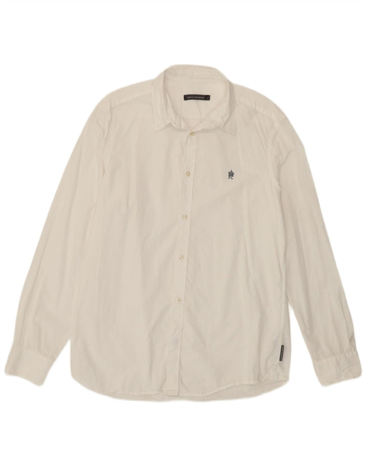 French Connection Chemise Homme Large Blanc Coton