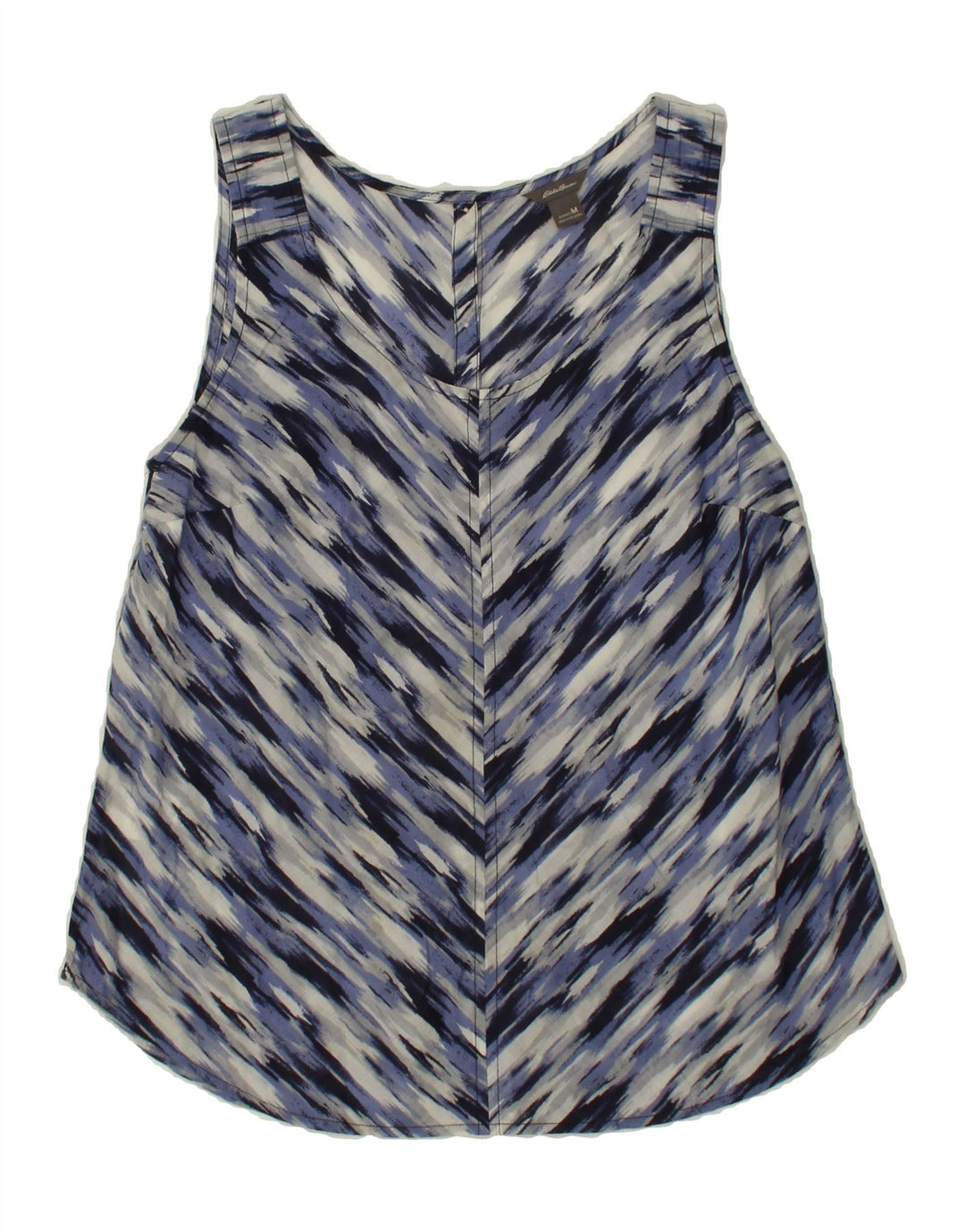EDDIE BAUER Womens Sleeveless Blouse Top UK 12 Medium Blue Striped Cotton Vintage Eddie Bauer and Second-Hand Eddie Bauer from Messina Hembry 