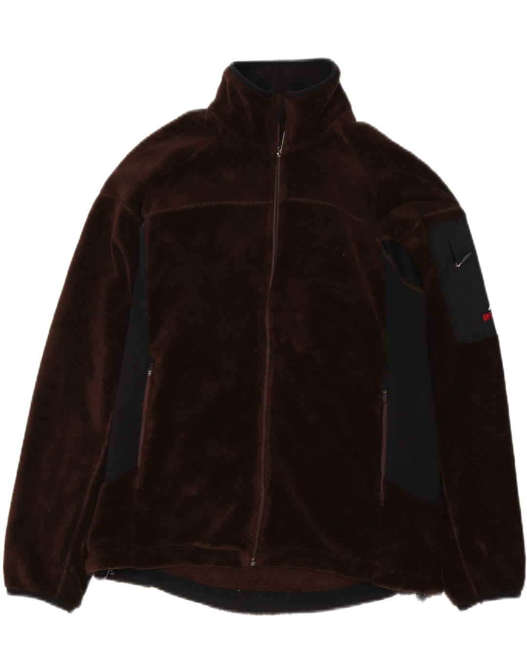 McKinley Veste polaire graphique pour femme UK 12 Marron moyen Colourblock