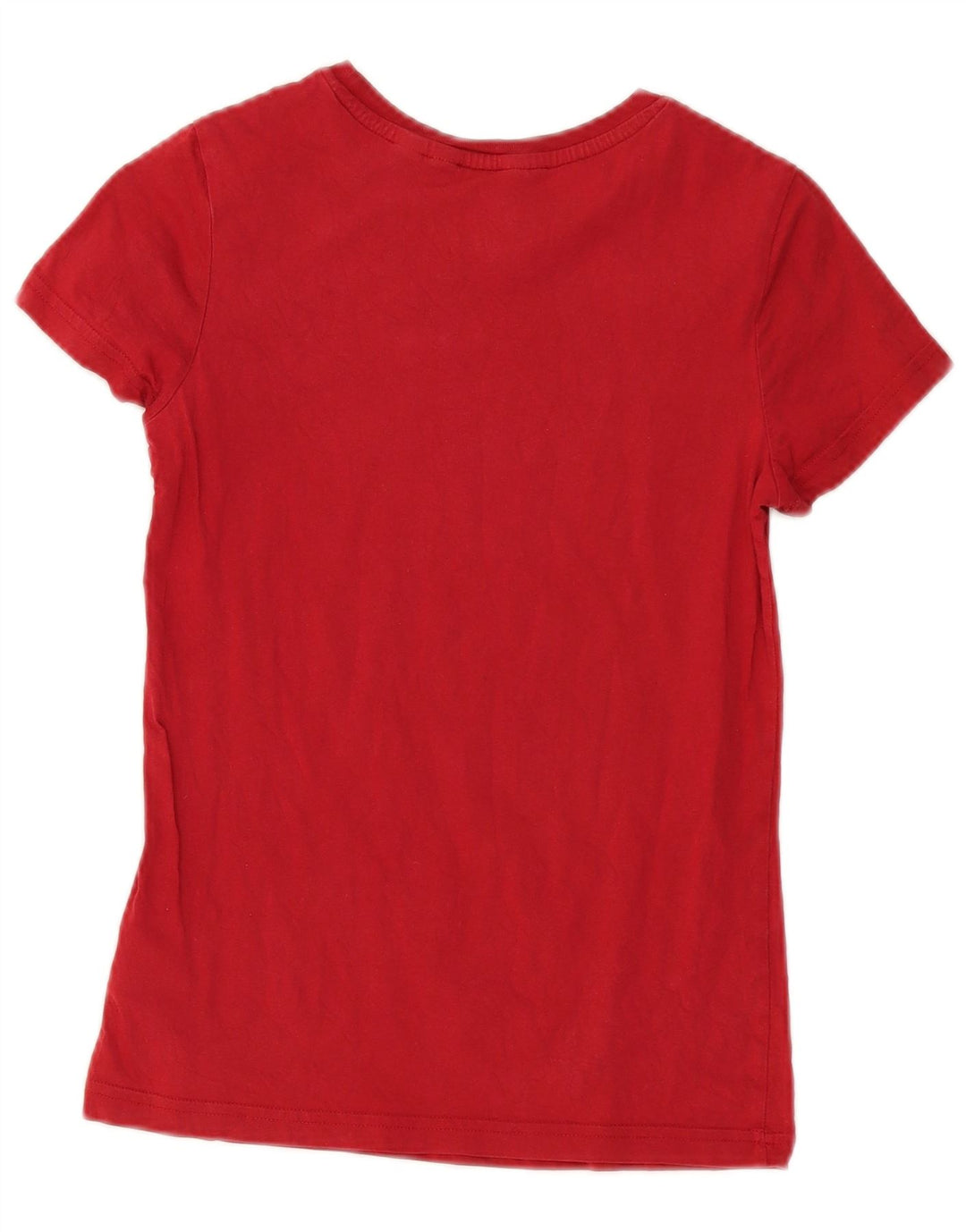 ADIDAS T-Shirt Graphique Femme Top IT 38 Petit Rouge Coton