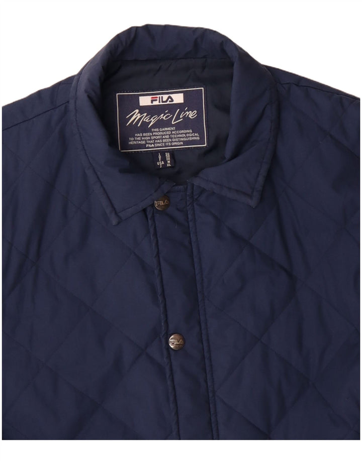 Fila Veste matelassée XL pour homme Bleu marine