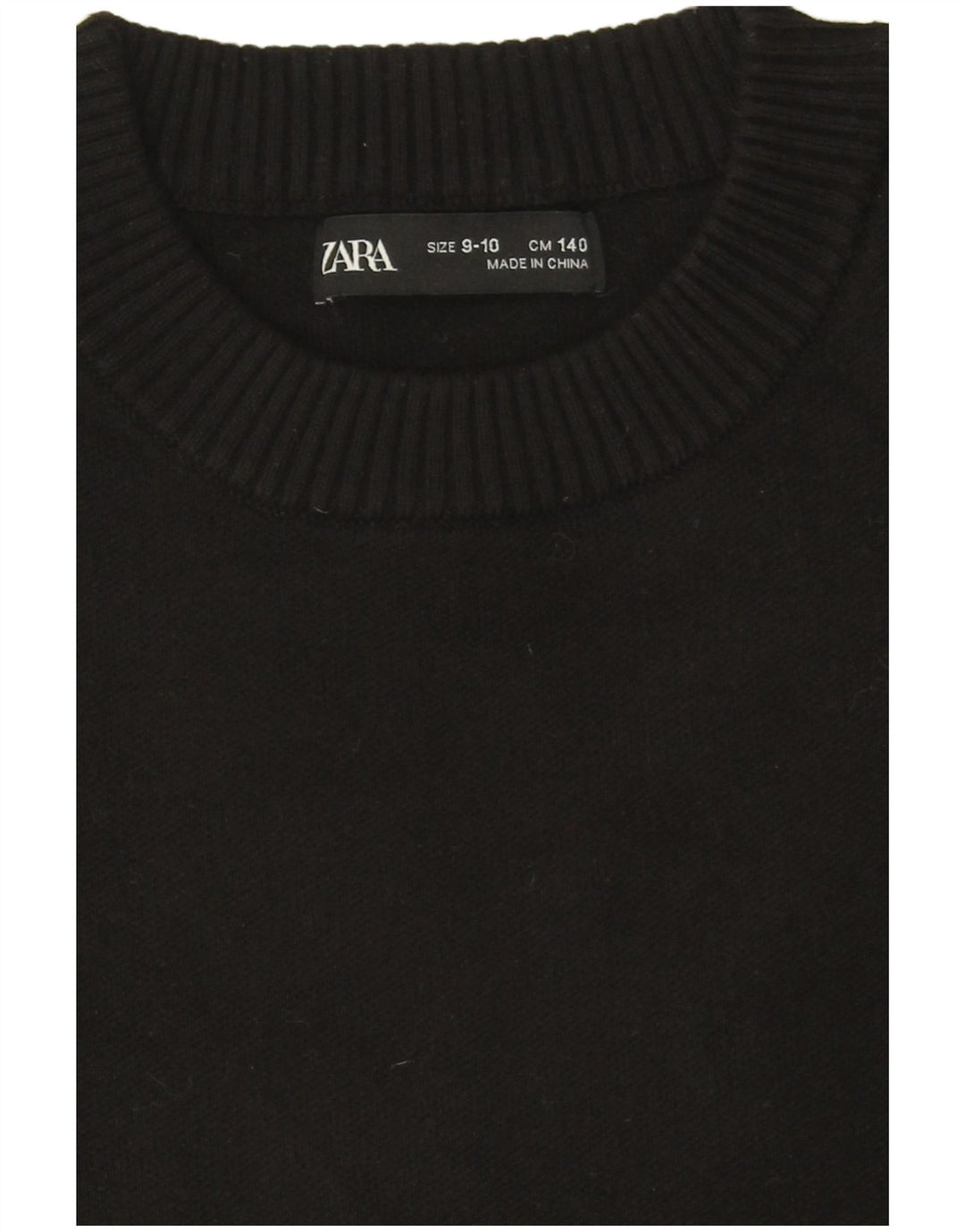Zara Pull ras du cou pour garçon 9-10 ans Noir