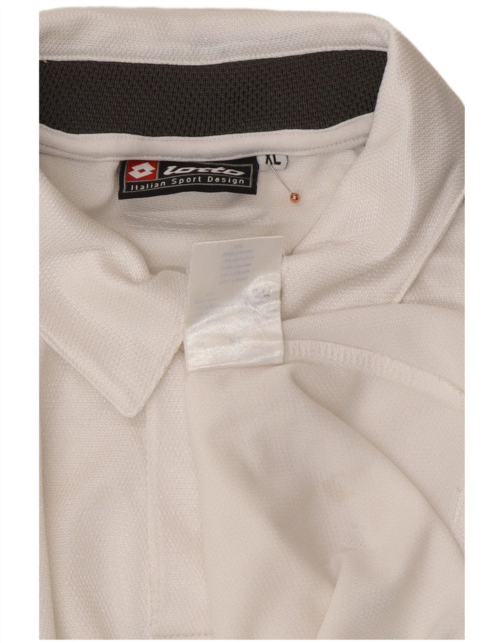 LOTTO Polo Homme XL Blanc Colorblock Polyester