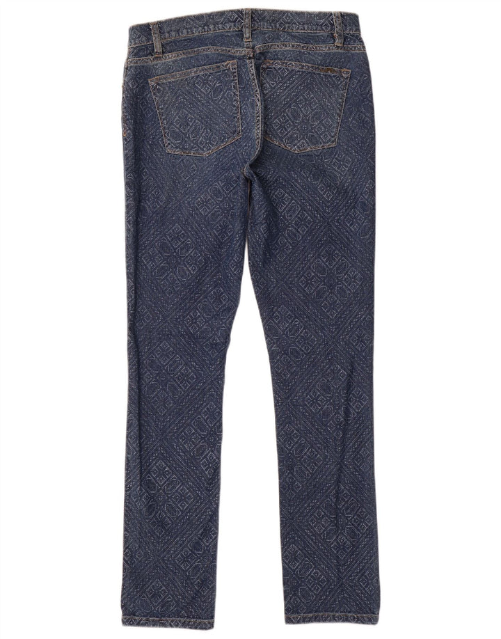 Ralph Lauren Jean slim pour femme US 8 Medium W32 L31 Bleu géométrique en coton
