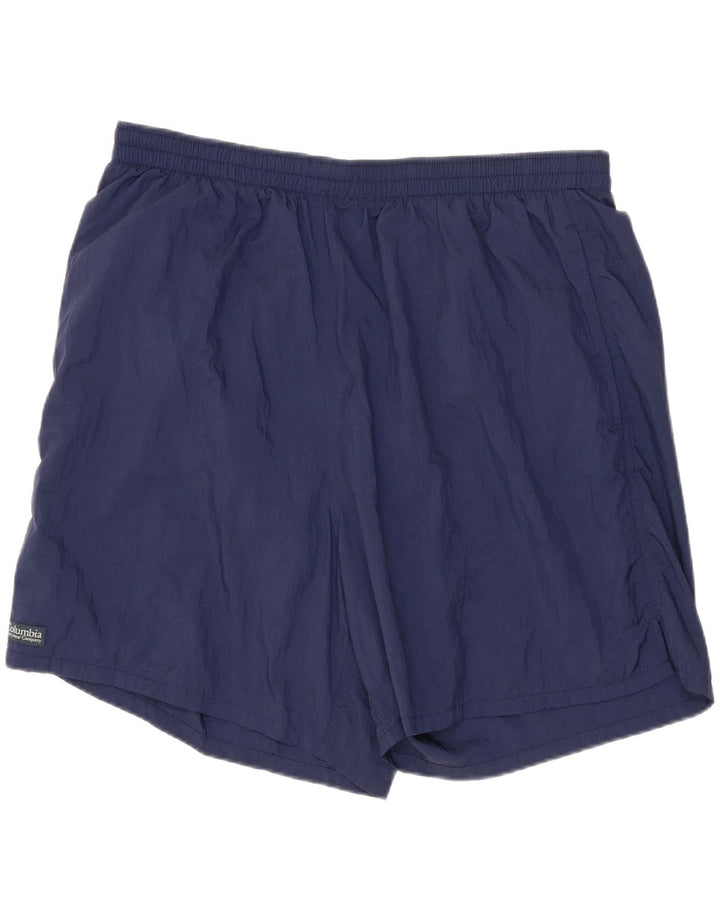 COLUMBIA Short de Sport Homme Large Bleu Marine Nylon