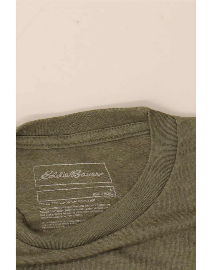 EDDIE BAUER T-Shirt Graphique Homme Grand Kaki Coton
