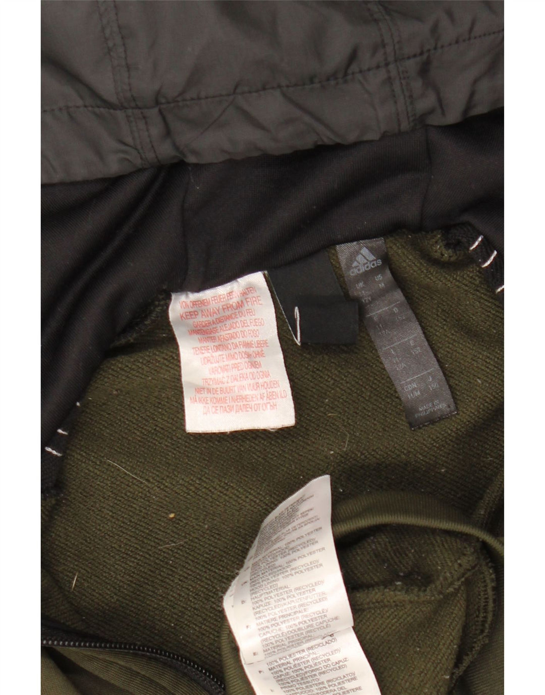 ADIDAS Pull à capuche à col zippé Aeroready pour garçon 11-12 ans Vert Polyester