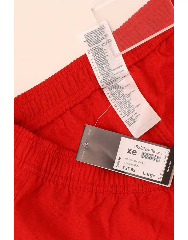 Adidas Short de sport pour homme Large Rouge Polyester