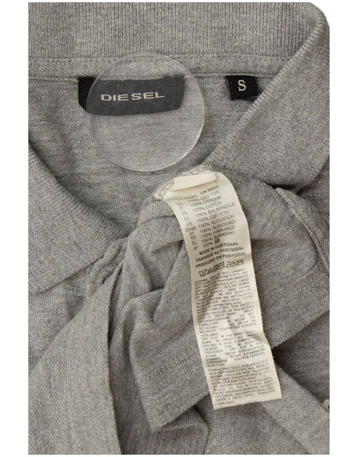 DIESEL Polo Graphique Homme Petit Gris Coton