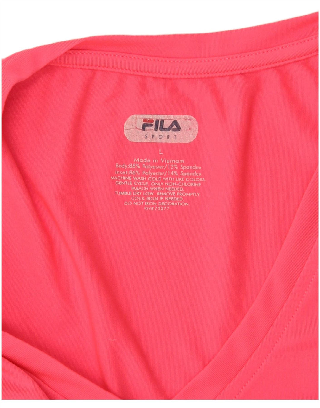 FILA Femme Top Manches Longues UK 16 Large Rose Polyester