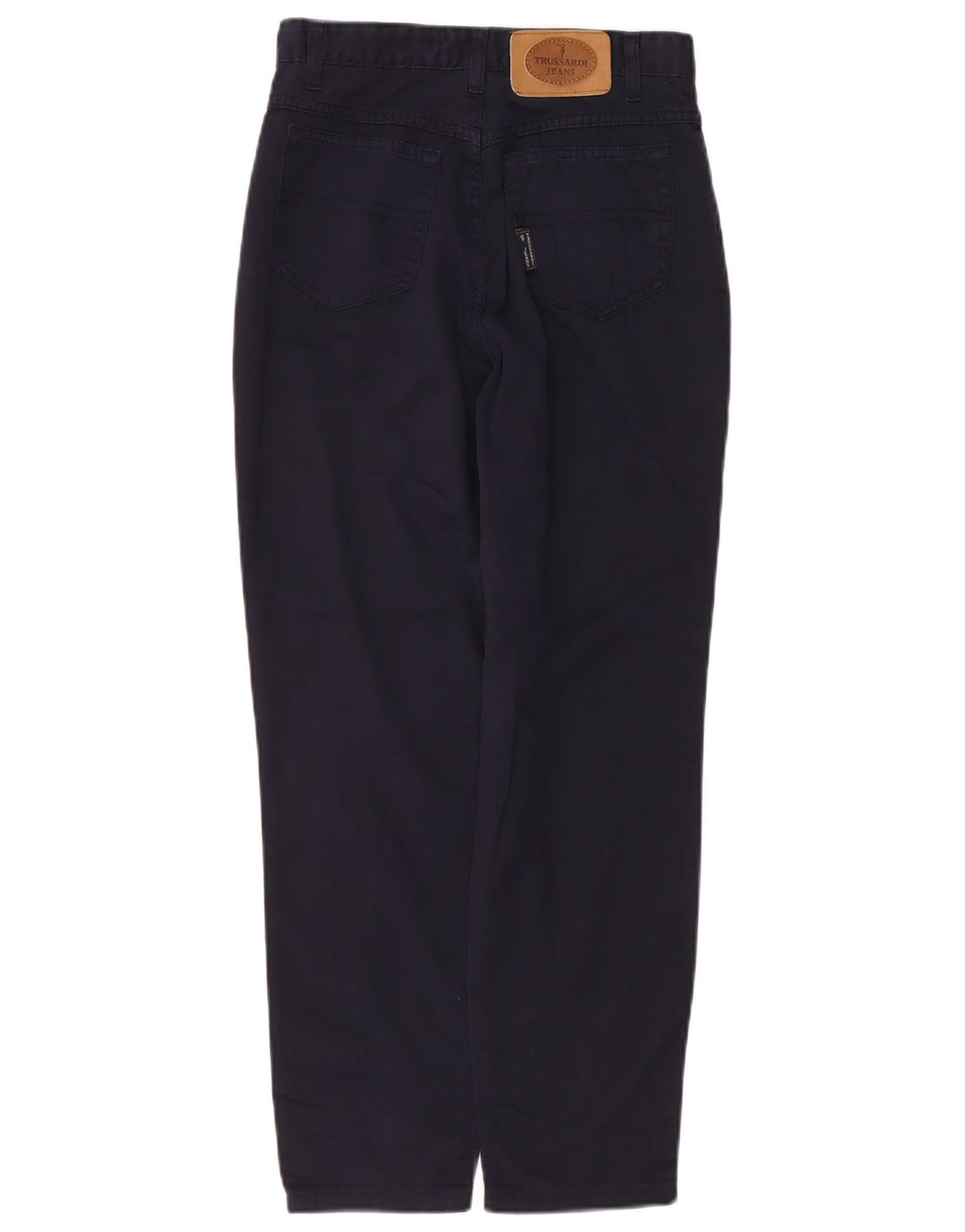 TRUSSARDI Pantalon décontracté taille haute pour femme IT 44 Medium W30 L27 Bleu marine