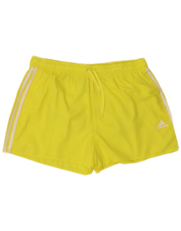 Adidas Short de sport pour homme XL Jaune Polyester