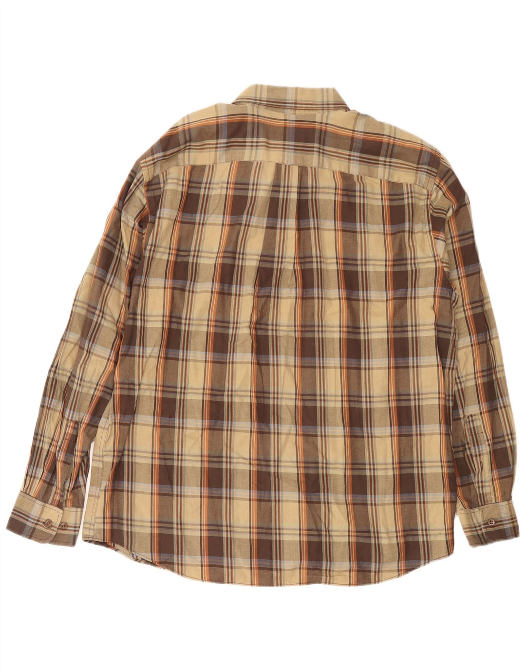 EDDIE BAUER Chemise décontractée en flanelle pour homme en coton à carreaux marron