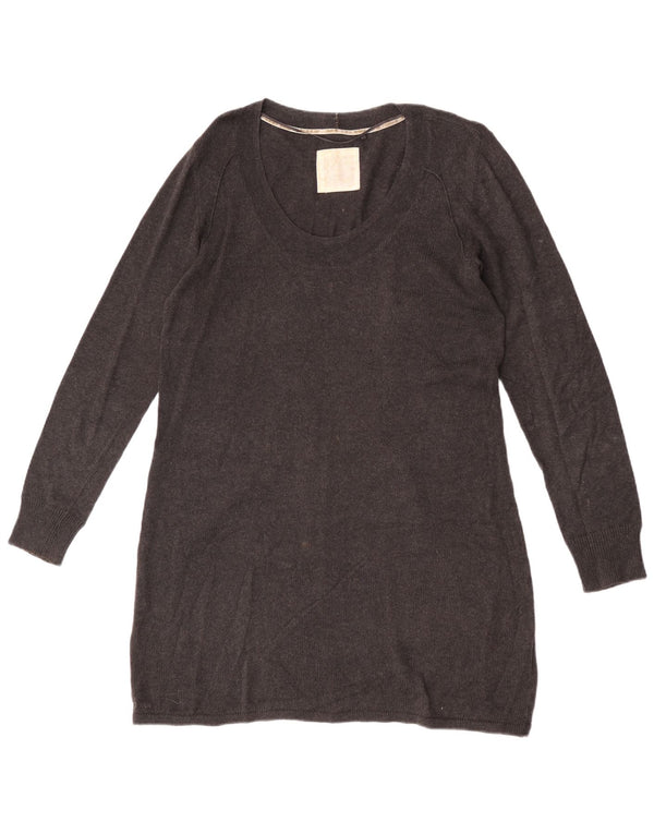 Fat Face Robe pull à manches longues pour femme UK 16 Large Gris Coton