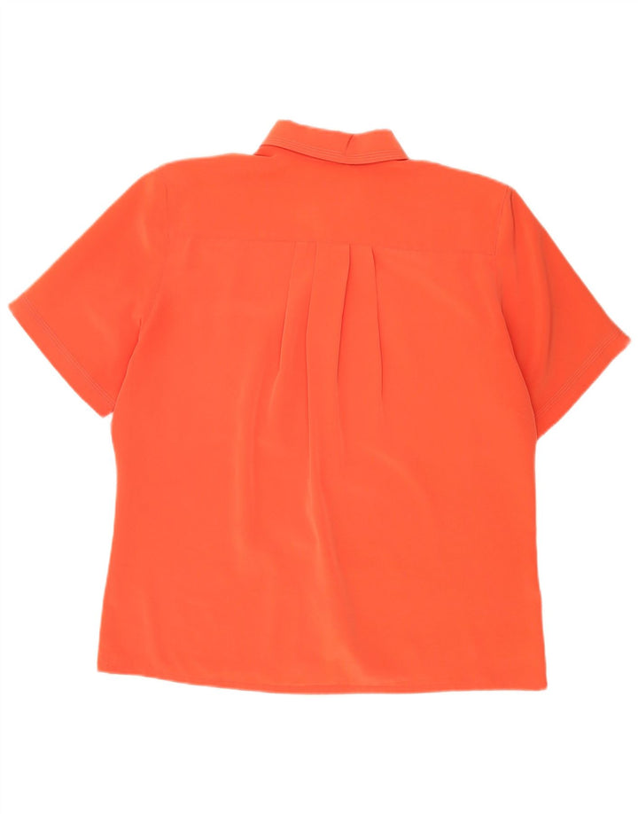 Linea Donna Chemisier surdimensionné à manches courtes pour femme IT 44 Orange moyen