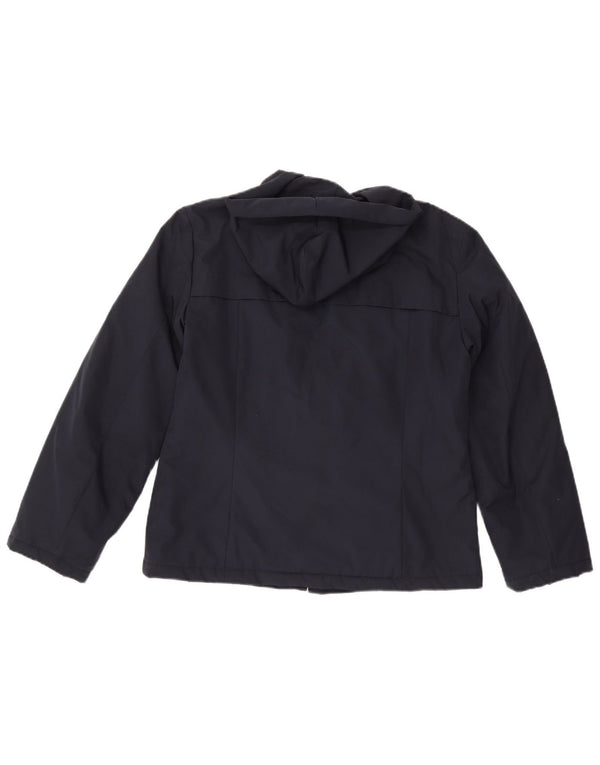 Marella Veste coupe-vent à capuche pour femme UK 12 Bleu marine moyen Polyester