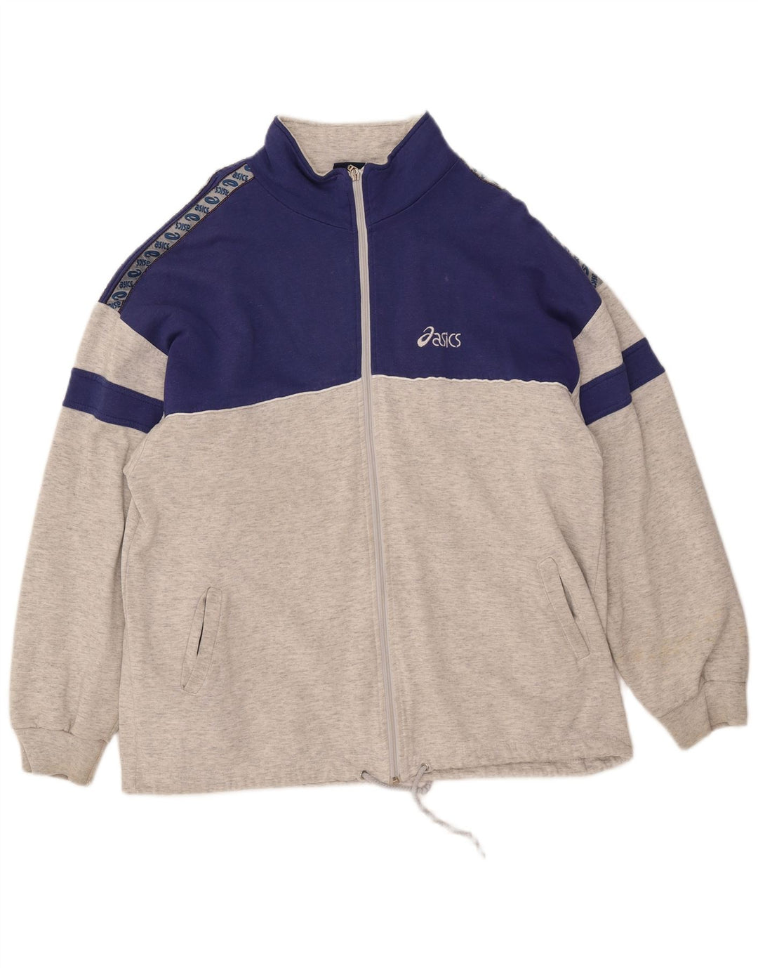 ASICS Veste de survêtement graphique pour hommes XL Gris Colorblock