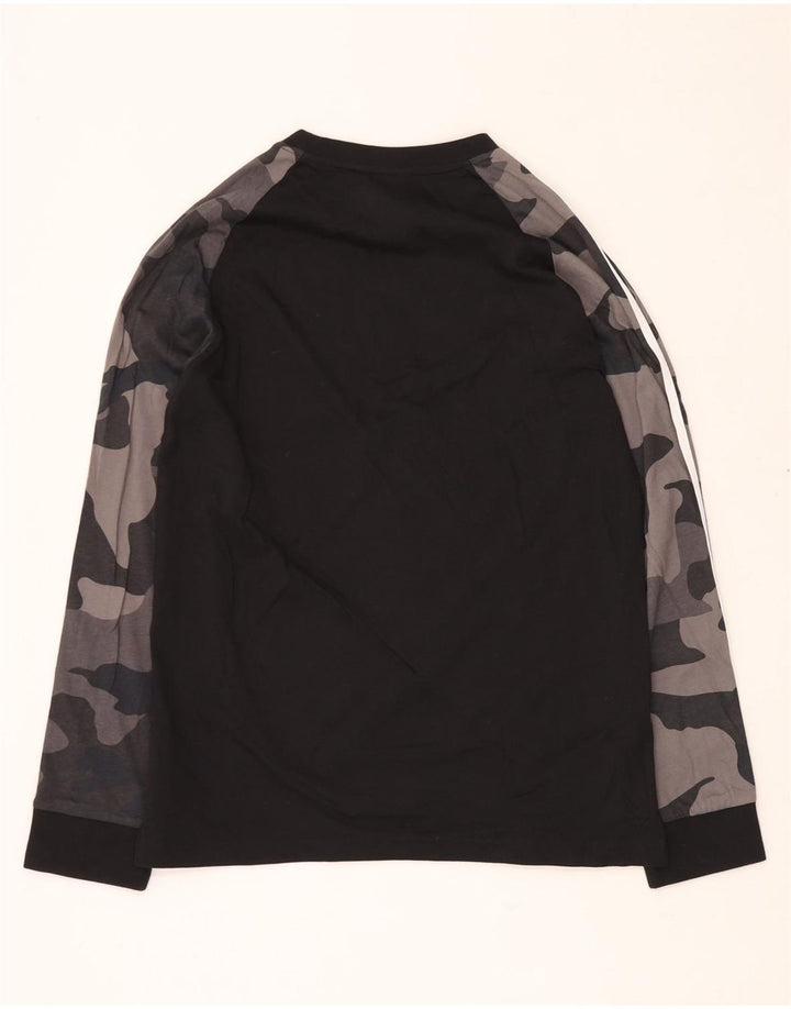 ADIDAS Haut Garçon Manches Longues 13-14 ans Noir Camouflage Coton