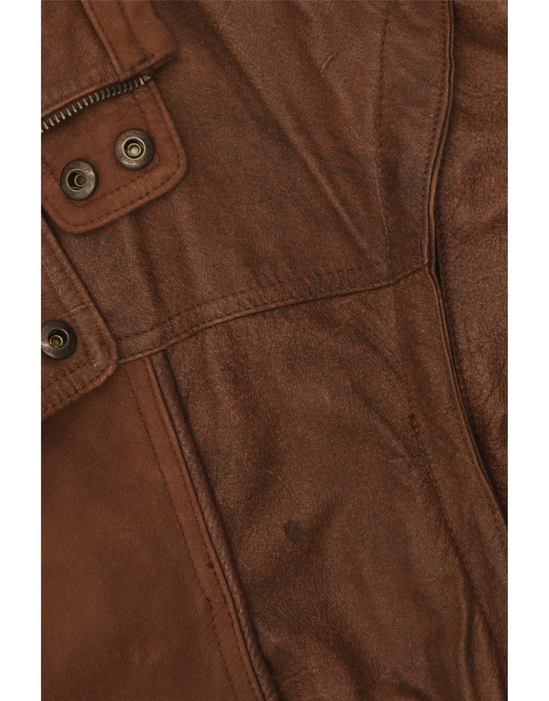 Trapper Veste en cuir pour homme UK 42 XL Marron