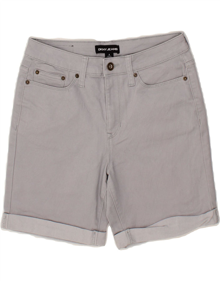 DKNY Womens Casual Shorts US 4 Small W30 Grey Cotton Vintage Dkny and Second-Hand Dkny from Messina Hembry 