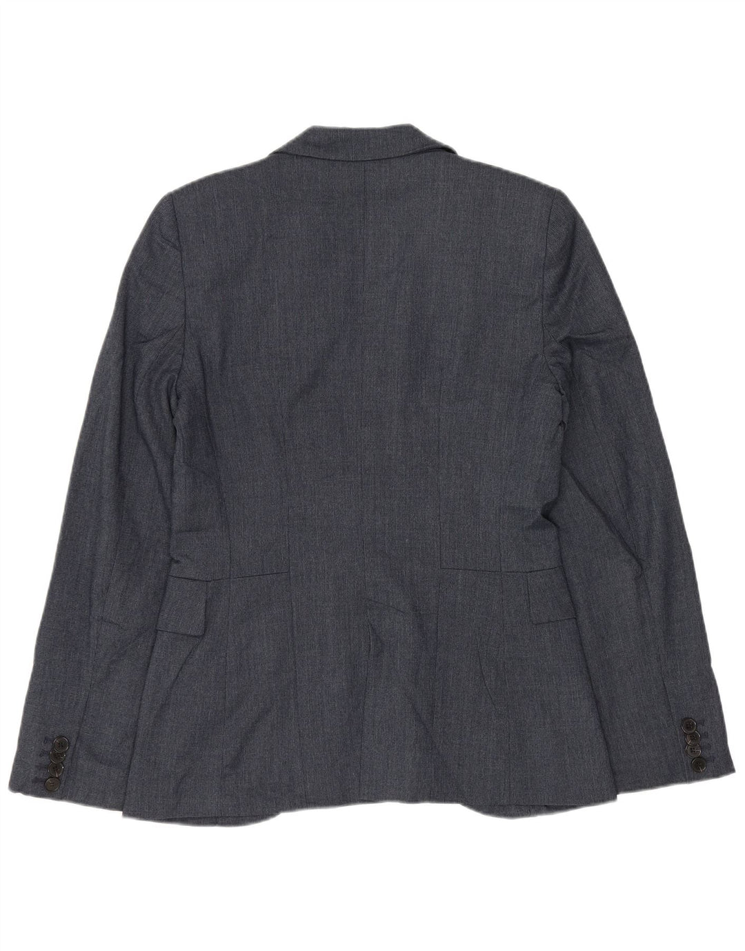 Zara Femme 1 Bouton Blazer Veste UK 10 Petit Bleu Marine Polyester