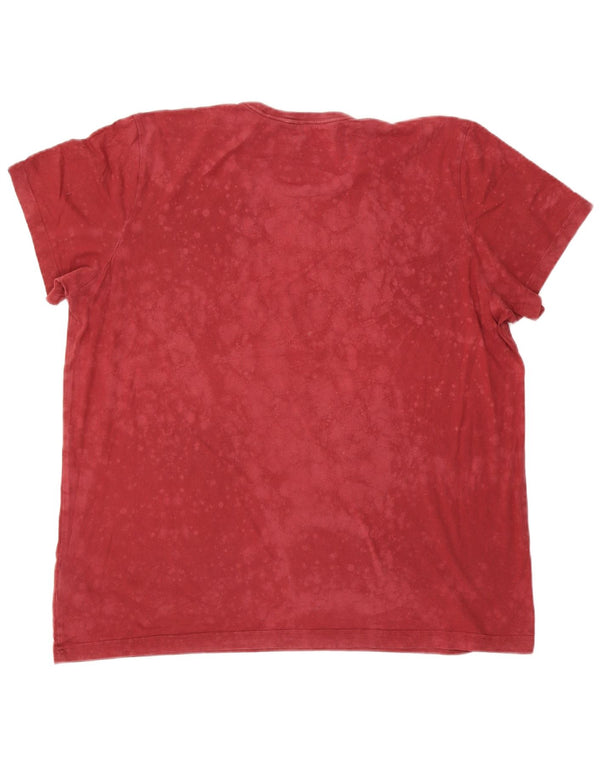 Adidas T-shirt graphique pour homme en coton rouge 2XL