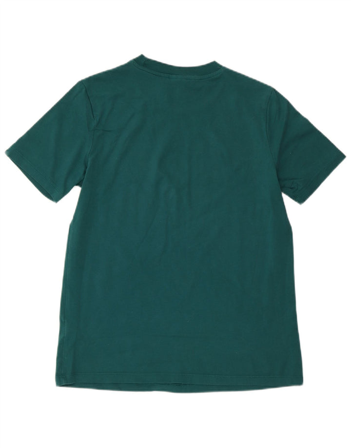 ADIDAS T-shirt graphique pour femme UK 12 en coton vert moyen