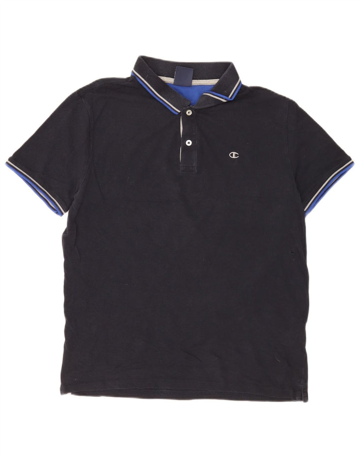 Champion Polo Homme Bleu Marine Moyen Coton