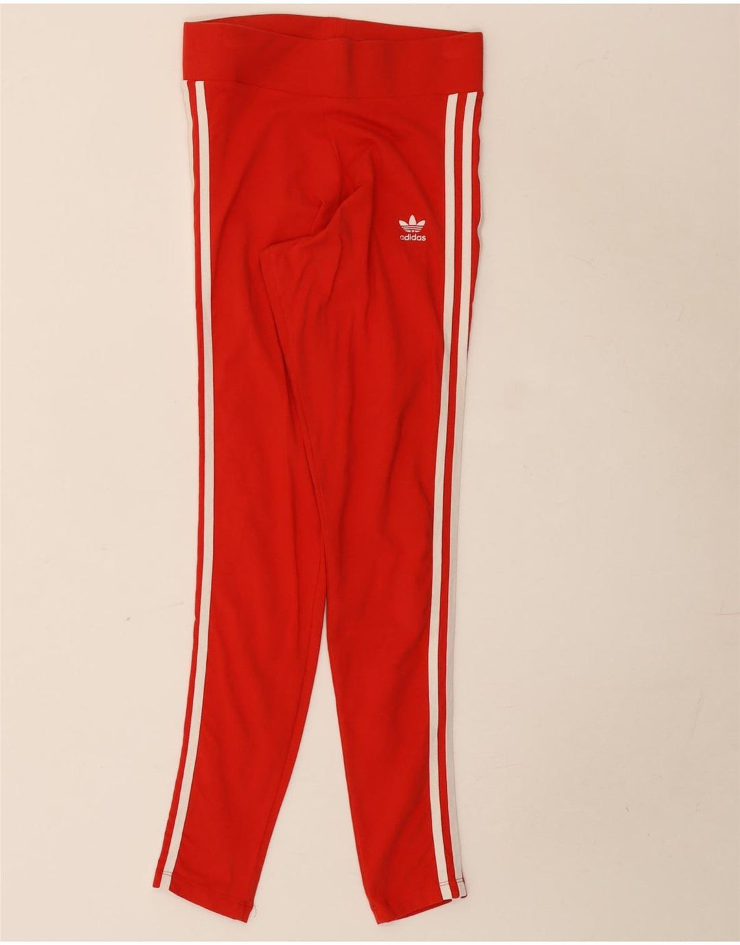 Adidas Leggings Femme UK 10 Petit Coton Rouge