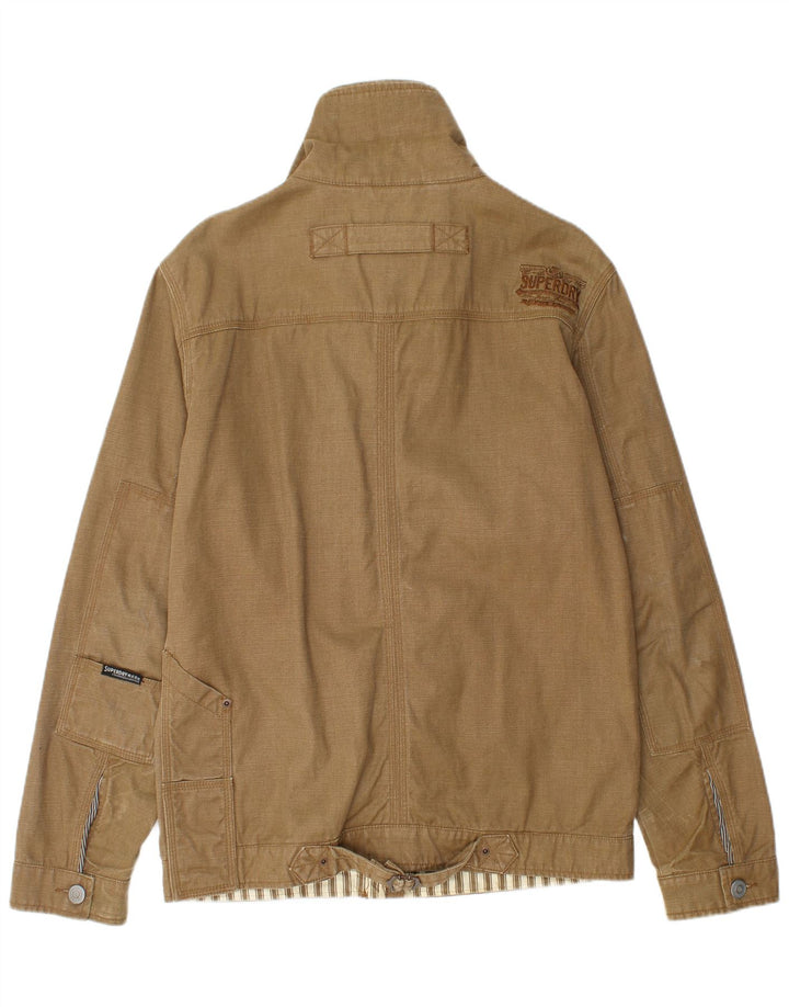 SUPERDRY Veste utilitaire pour hommes UK 40 Large Beige Coton