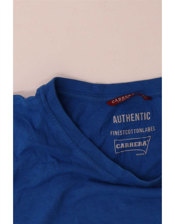 Carrera T-Shirt Graphique Top XL Bleu Coton Homme