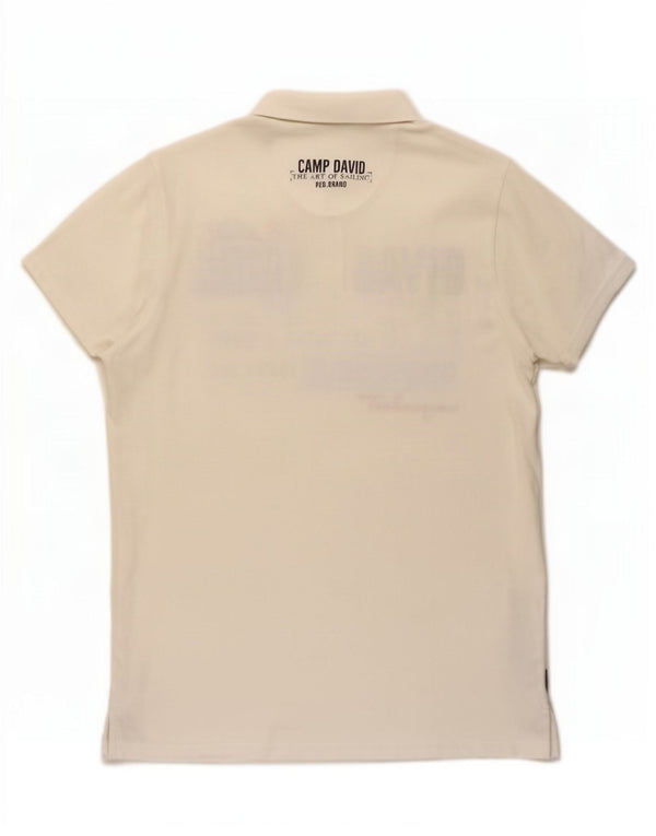 Camp David Polo graphique homme 3XL coton blanc