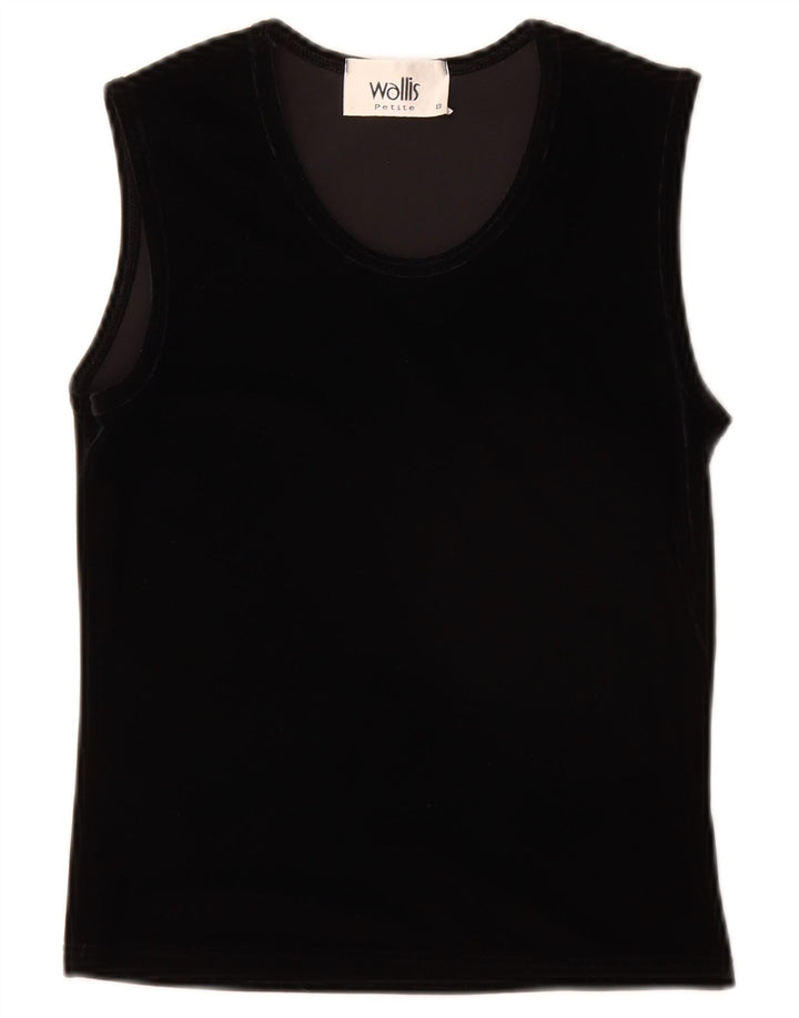 Wallis Femme Petite Velours Débardeur UK 8 Petit Noir Polyester
