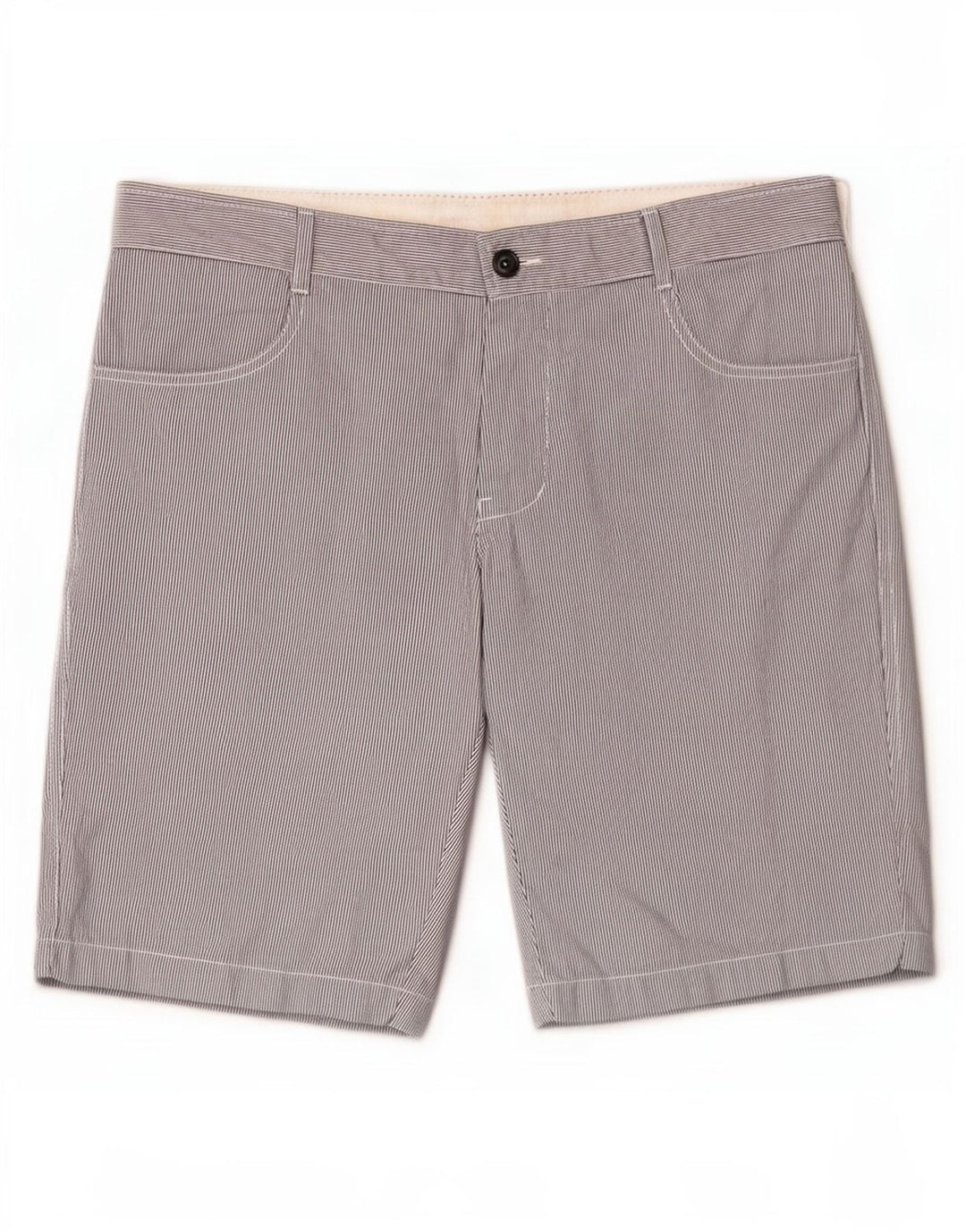 Benetton Short décontracté pour homme IT 48 Medium W38 Bleu rayé