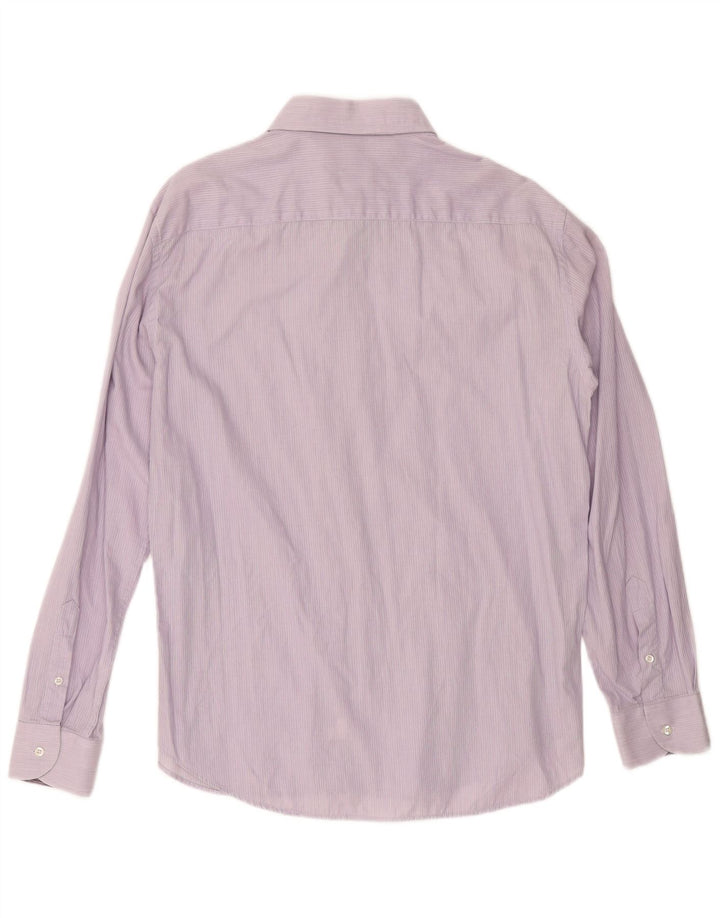 ROCCOBAROCCO Chemise Homme Coton Rayé Violet Moyen